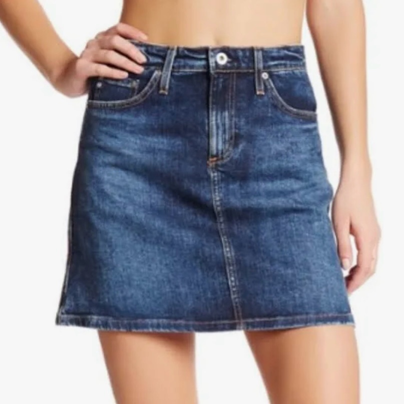 Ag Adriano Goldschmied The Ali Denim A Line Skirt 26r
